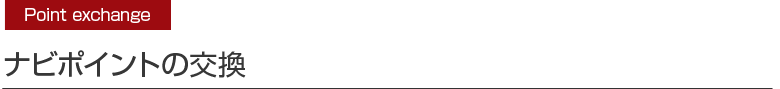 ナビポイントの交換
